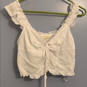 White crop top